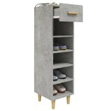 Schoenenkast 30x35x105 cm bewerkt hout betongrijs - AllerleiShop