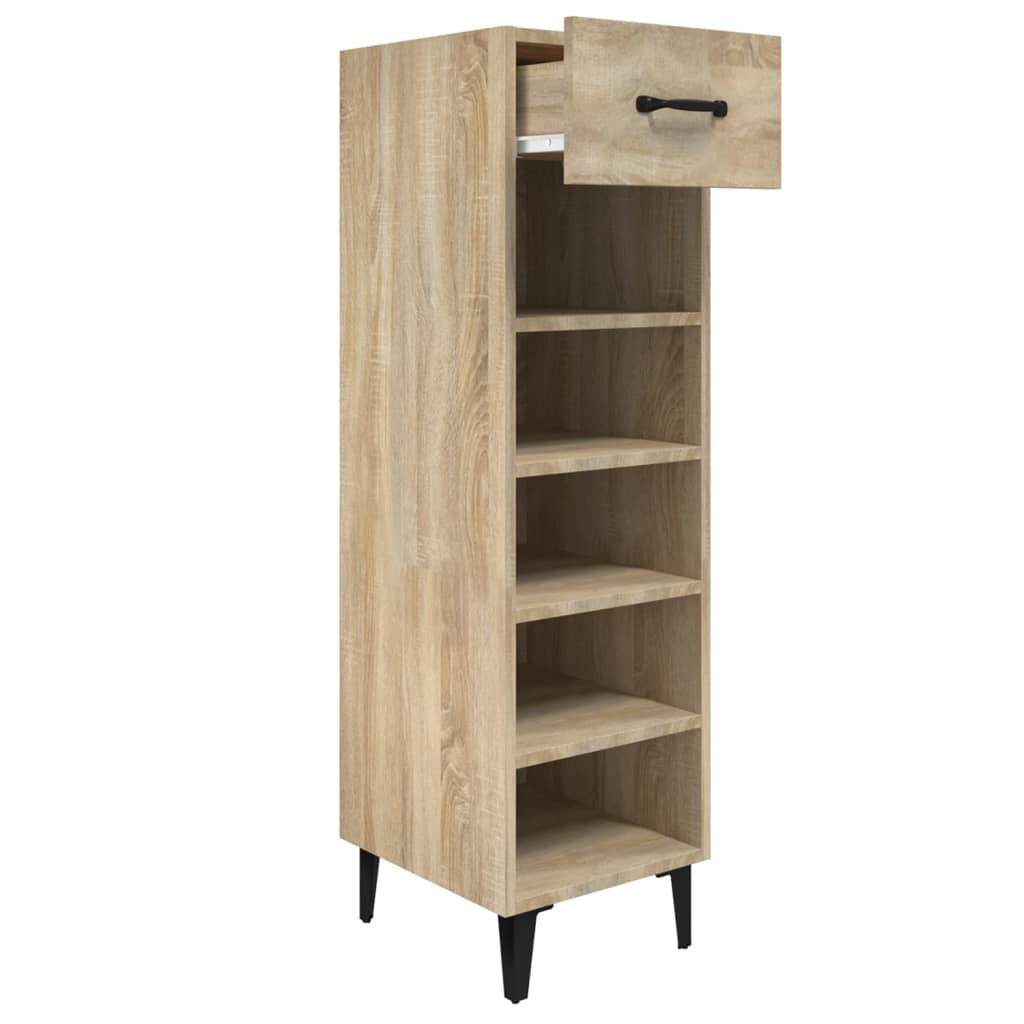 Schoenenkast 30x35x105 cm bewerkt hout sonoma eikenkleurig - AllerleiShop