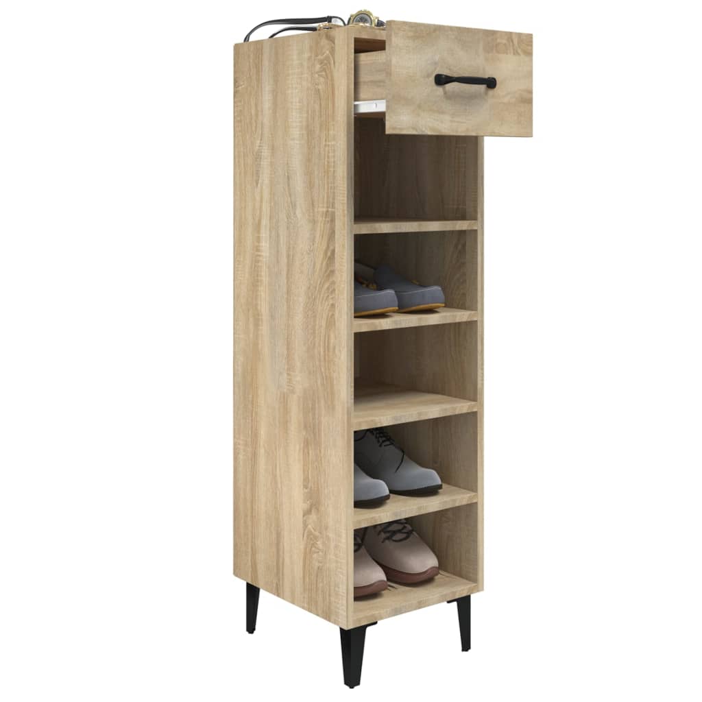 Schoenenkast 30x35x105 cm bewerkt hout sonoma eikenkleurig - AllerleiShop