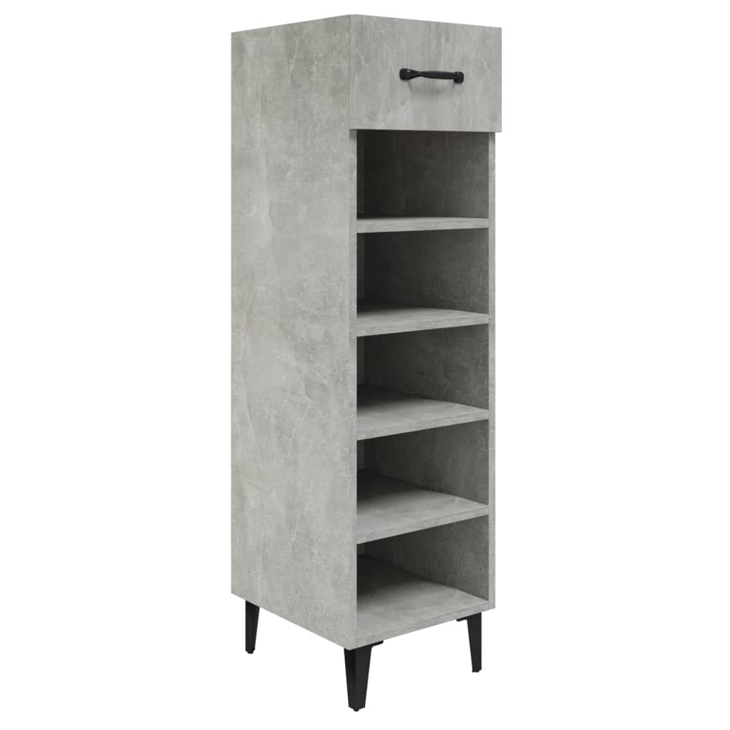 Schoenenkast 30x35x105 cm bewerkt hout betongrijs - AllerleiShop