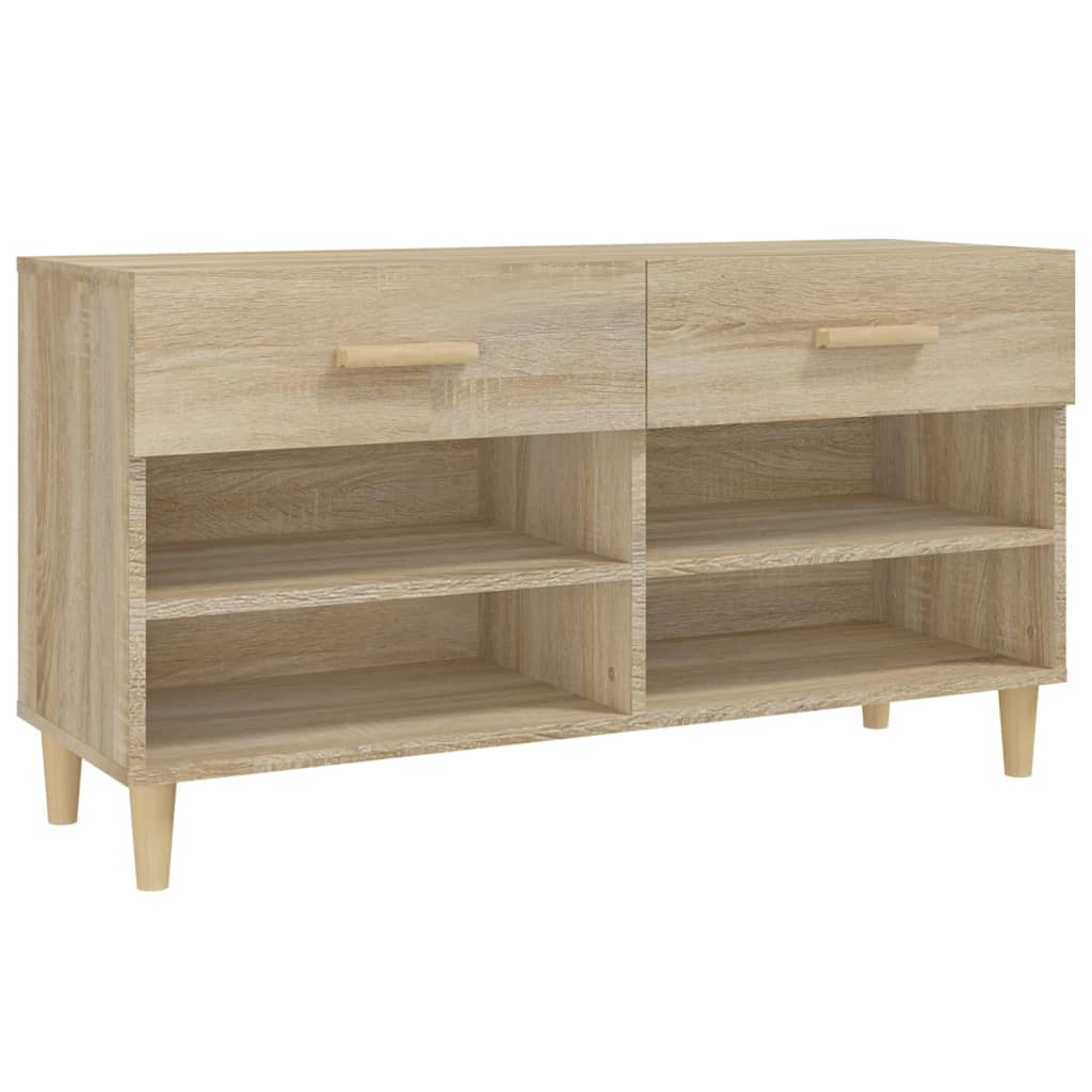 Schoenenkast 102x35x55 cm bewerkt hout sonoma eikenkleurig - AllerleiShop