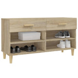 Schoenenkast 102x35x55 cm bewerkt hout sonoma eikenkleurig - AllerleiShop