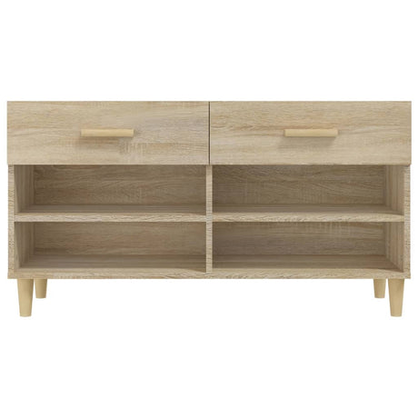 Schoenenkast 102x35x55 cm bewerkt hout sonoma eikenkleurig - AllerleiShop