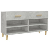 Schoenenkast 102x35x55 cm bewerkt hout betongrijs - AllerleiShop