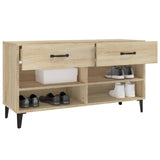 Schoenenkast 102x35x55 cm bewerkt hout sonoma eikenkleurig - AllerleiShop