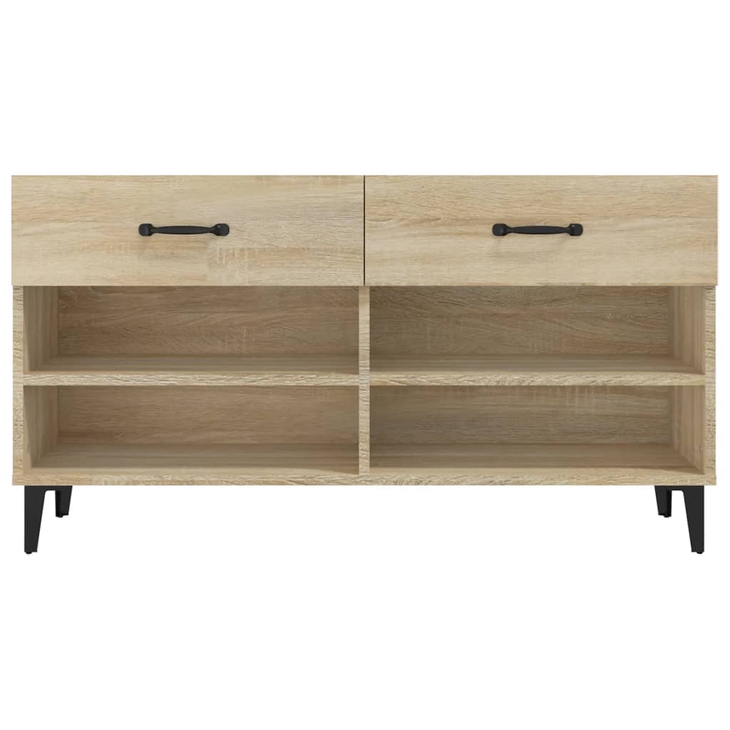 Schoenenkast 102x35x55 cm bewerkt hout sonoma eikenkleurig - AllerleiShop