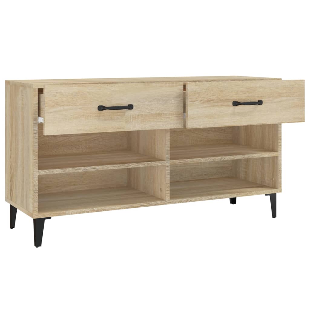 Schoenenkast 102x35x55 cm bewerkt hout sonoma eikenkleurig - AllerleiShop