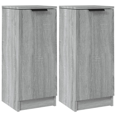 Dressoirs 2 st 30x30x70 cm bewerkt hout grijs sonoma eikenkleur - AllerleiShop