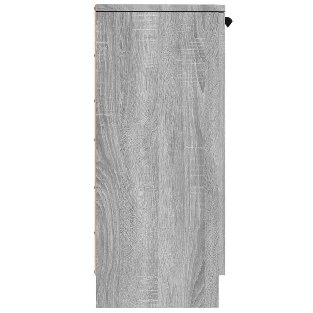 Dressoirs 2 st 30x30x70 cm bewerkt hout grijs sonoma eikenkleur - AllerleiShop