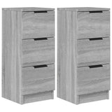 Dressoirs 2 st 30x30x70 cm bewerkt hout grijs sonoma eikenkleur - AllerleiShop