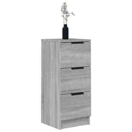 Dressoirs 2 st 30x30x70 cm bewerkt hout grijs sonoma eikenkleur - AllerleiShop