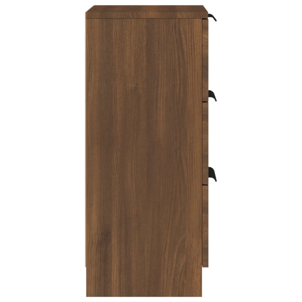 Dressoirs 2 st 30x30x70 cm bewerkt hout bruin eikenkleur - AllerleiShop