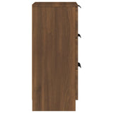 Dressoirs 2 st 30x30x70 cm bewerkt hout bruin eikenkleur - AllerleiShop