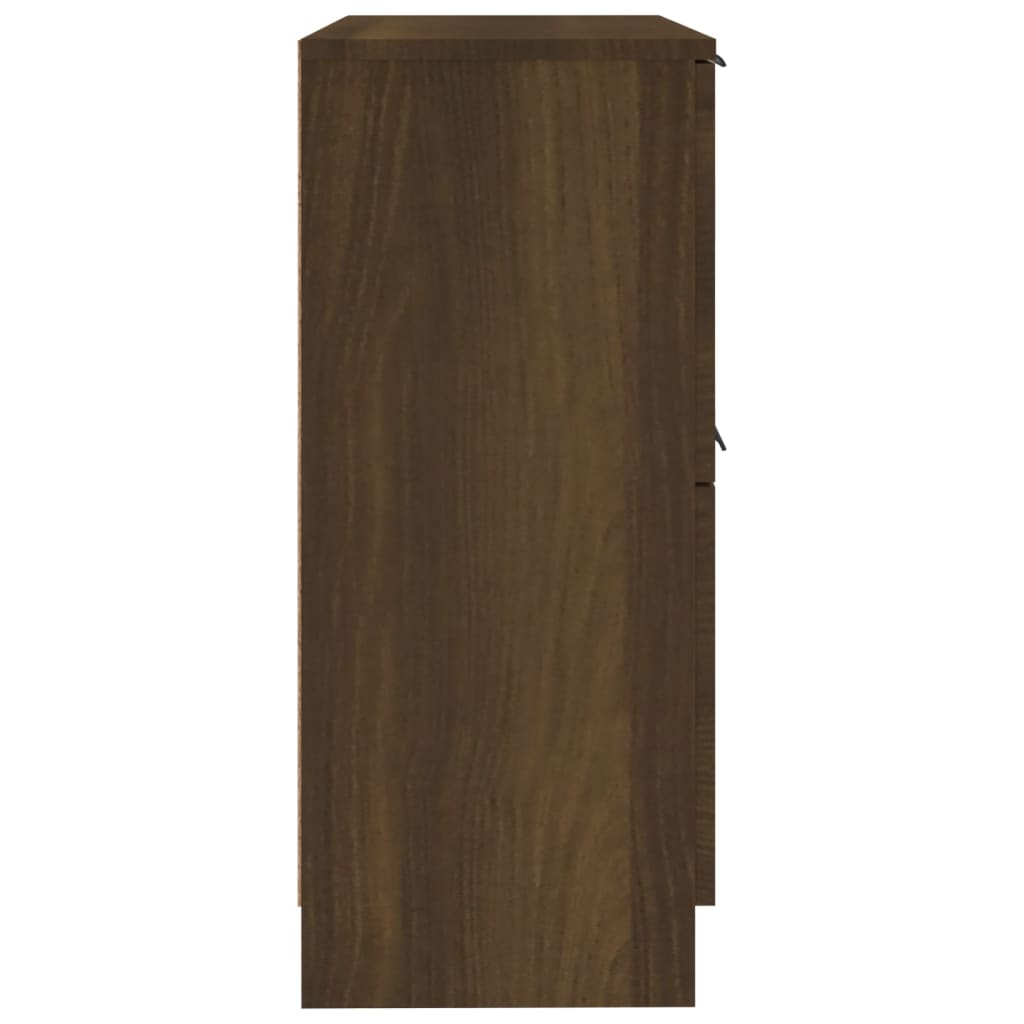 Dressoirs 2 st 30x30x70 cm bewerkt hout bruin eikenkleur - AllerleiShop