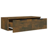 Wandkast 68x30x20 cm bewerkt hout gerookt eikenkleurig - AllerleiShop