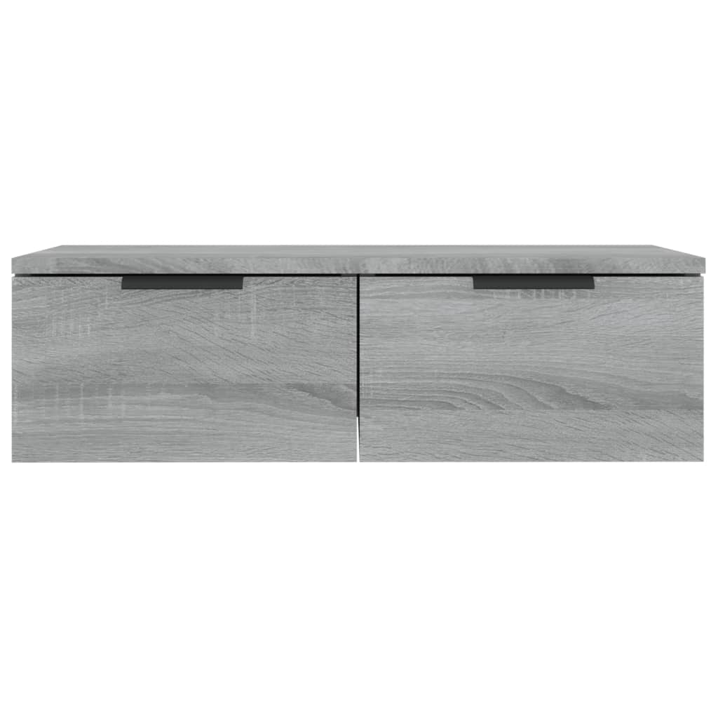 Wandkast 68x30x20 cm bewerkt hout grijs sonoma eikenkleurig - AllerleiShop