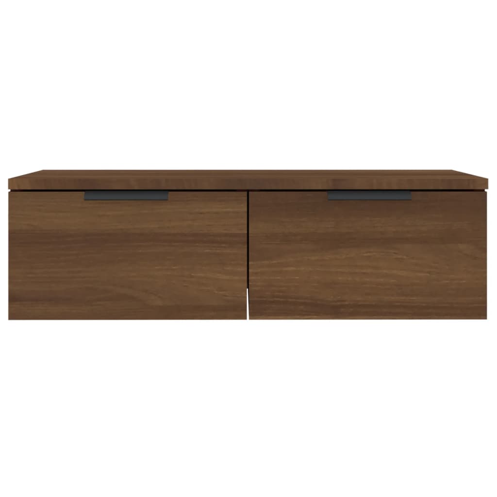 Wandkast 68x30x20 cm bewerkt hout bruin eikenkleur - AllerleiShop