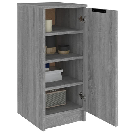 Schoenenkast 30x35x70 cm bewerkt hout grijs sonoma eikenkleurig - AllerleiShop