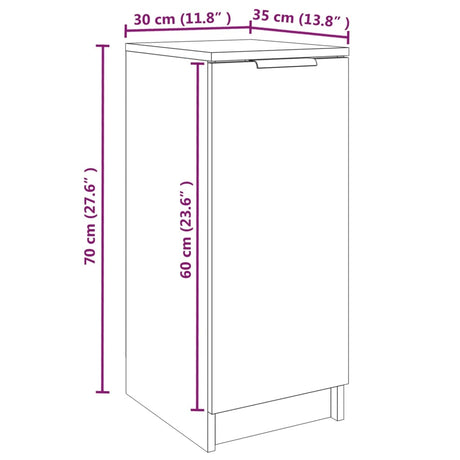 Schoenenkast 30x35x70 cm bewerkt hout grijs sonoma eikenkleurig - AllerleiShop