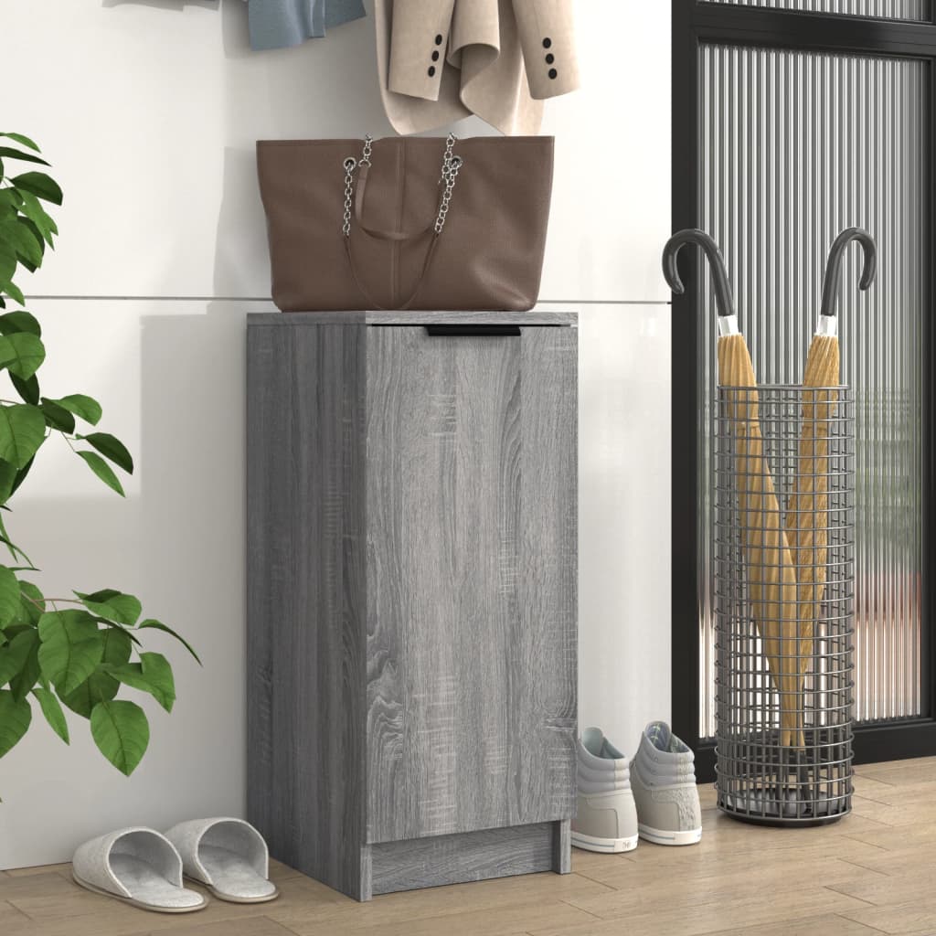 Schoenenkast 30x35x70 cm bewerkt hout grijs sonoma eikenkleurig - AllerleiShop