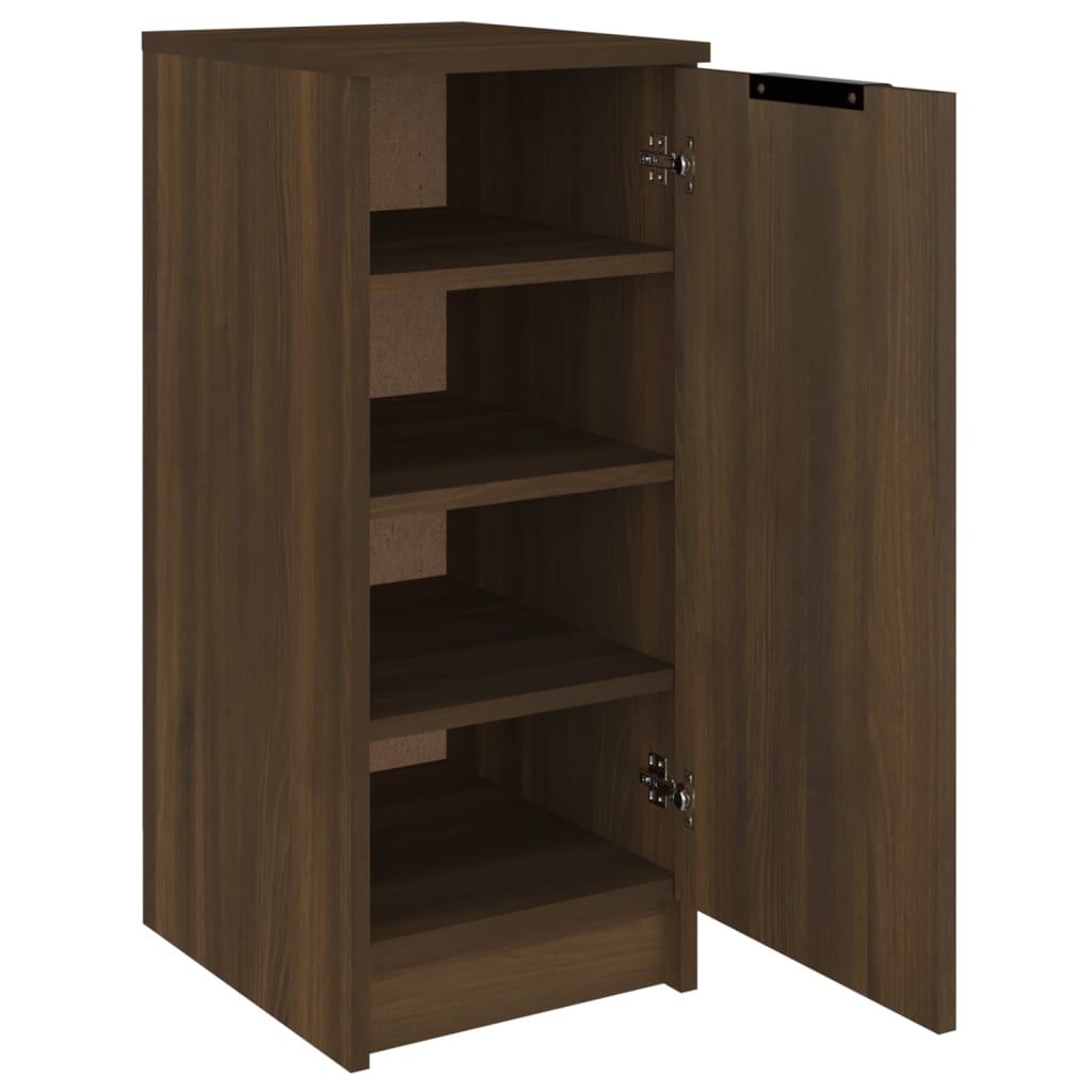 Schoenenkast 30x35x70 cm bewerkt hout bruin eikenkleur - AllerleiShop