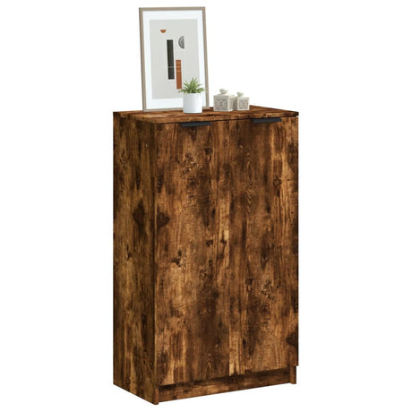 Schoenenkast 59x35x100 cm bewerkt hout gerookt eikenkleurig - AllerleiShop