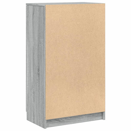 Schoenenkast 59x35x100 cm bewerkt hout grijs sonoma eikenkleur - AllerleiShop