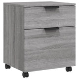 Dossierkast verrijdbaar 45x38x54 cm bewerkt hout grijs sonoma - AllerleiShop