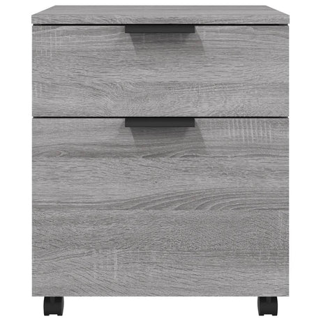 Dossierkast verrijdbaar 45x38x54 cm bewerkt hout grijs sonoma - AllerleiShop