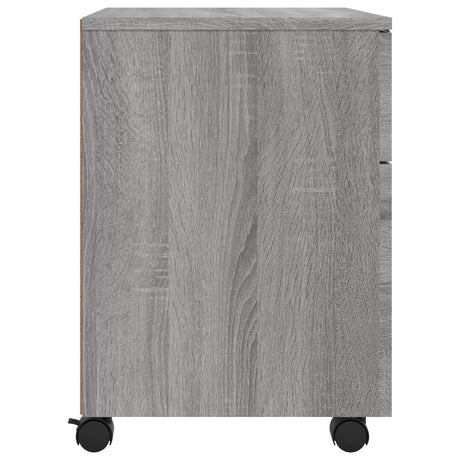 Dossierkast verrijdbaar 45x38x54 cm bewerkt hout grijs sonoma - AllerleiShop