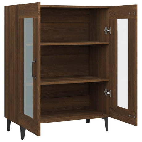 Dressoir 69,5x34x90 cm bewerkt hout bruin eikenkleur - AllerleiShop