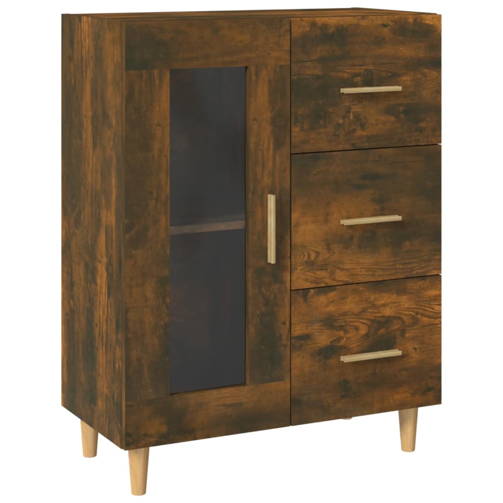 Dressoir 69,5x34x90 cm bewerkt hout gerookt eikenkleurig - AllerleiShop