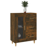 Dressoir 69,5x34x90 cm bewerkt hout gerookt eikenkleurig - AllerleiShop