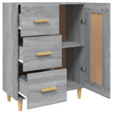 Dressoir 69,5x34x90 cm bewerkt hout grijs sonoma eikenkleurig - AllerleiShop