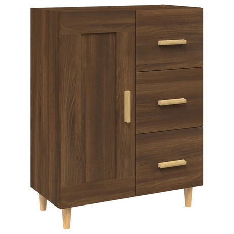 Dressoir 69,5x34x90 cm bewerkt hout bruin eikenkleur - AllerleiShop