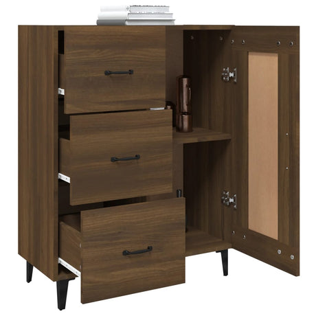 Dressoir 69,5x34x90 cm bewerkt hout bruin eikenkleur - AllerleiShop