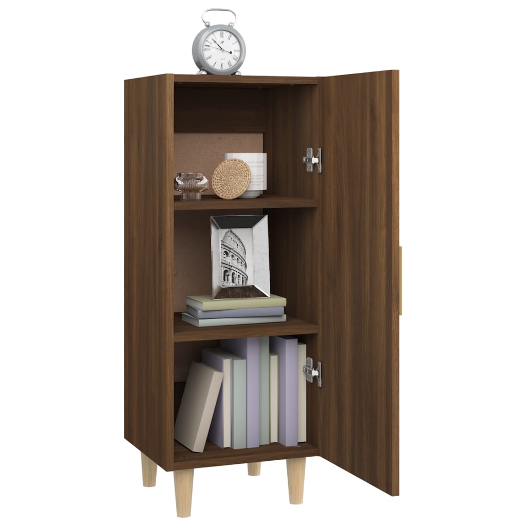 Dressoir 34,5x34x90 cm bewerkt hout bruin eikenkleur - AllerleiShop