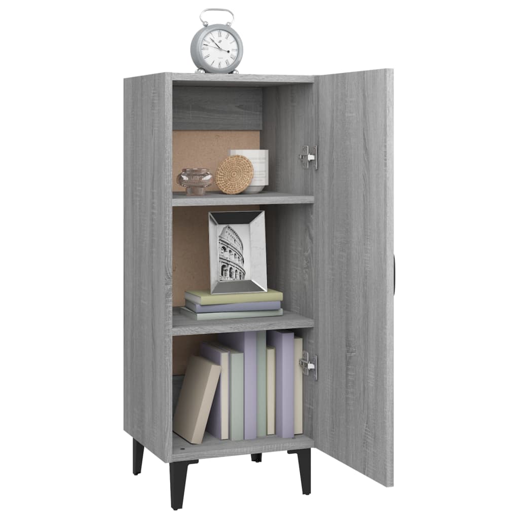 Dressoir 34,5x34x90 cm bewerkt hout grijs sonoma eikenkleurig - AllerleiShop