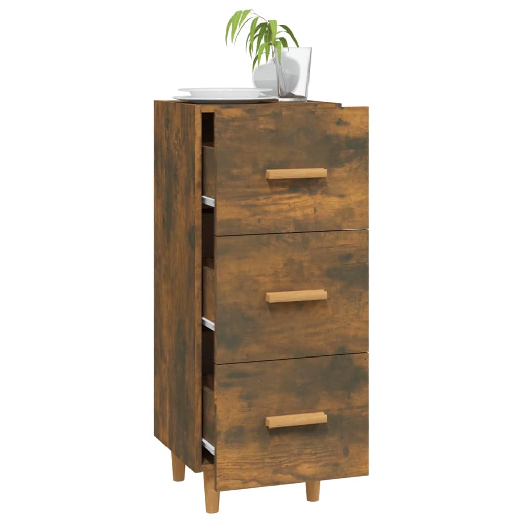 Dressoir 34,5x34x90 cm bewerkt hout gerookt eiken - AllerleiShop