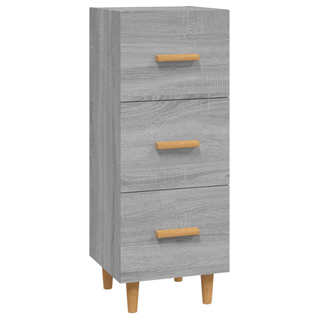 Dressoir 34,5x34x90 cm bewerkt hout grijs sonoma eikenkleurig - AllerleiShop