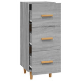 Dressoir 34,5x34x90 cm bewerkt hout grijs sonoma eikenkleurig - AllerleiShop