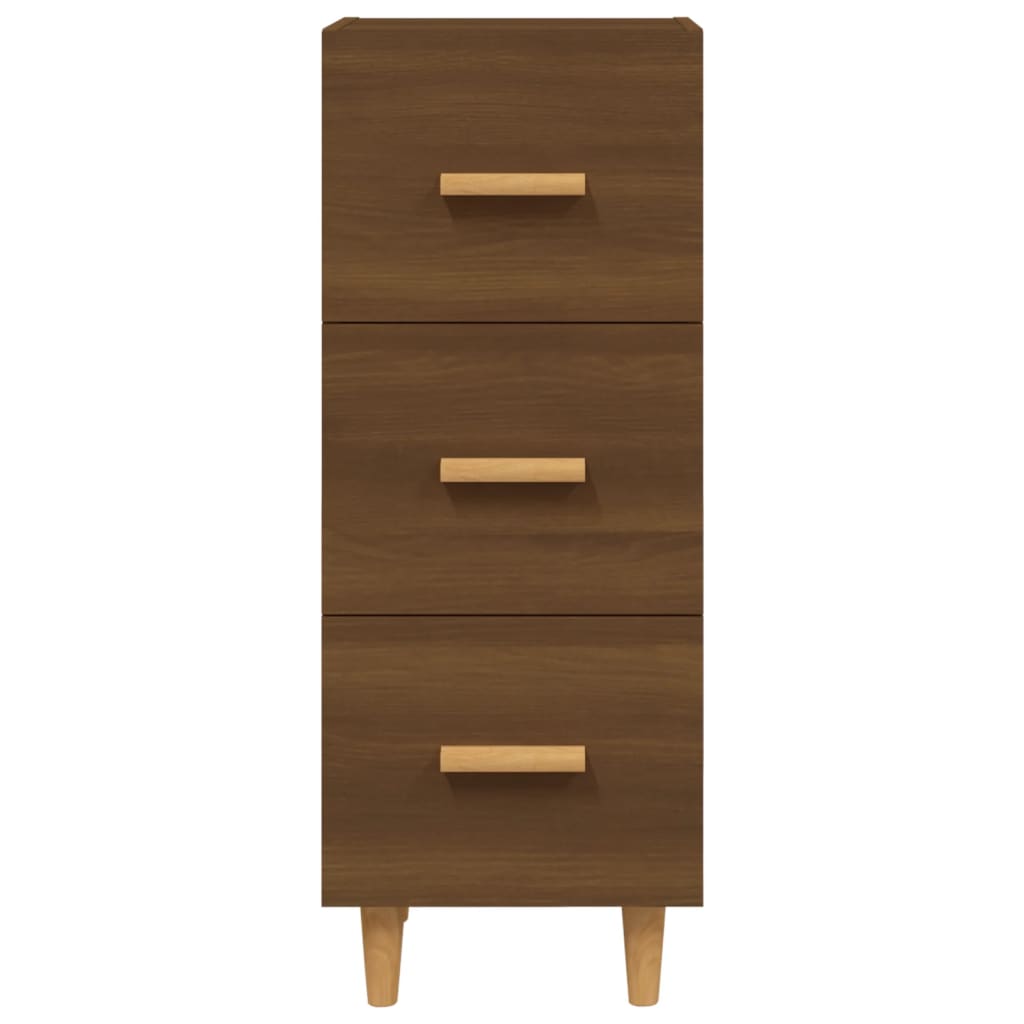 Dressoir 34,5x34x90 cm bewerkt hout bruin eikenkleur - AllerleiShop