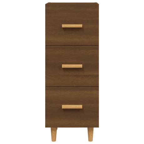 Dressoir 34,5x34x90 cm bewerkt hout bruin eikenkleur - AllerleiShop