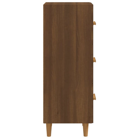 Dressoir 34,5x34x90 cm bewerkt hout bruin eikenkleur - AllerleiShop