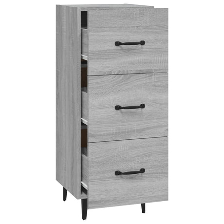 Dressoir 34,5x34x90 cm bewerkt hout grijs sonoma eikenkleurig - AllerleiShop