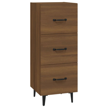 Dressoir 34,5x34x90 cm bewerkt hout bruin eikenkleur - AllerleiShop