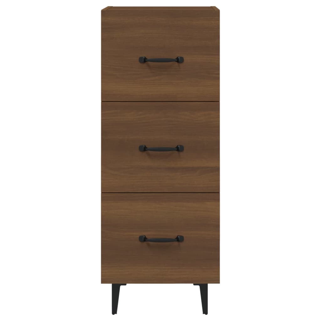 Dressoir 34,5x34x90 cm bewerkt hout bruin eikenkleur - AllerleiShop