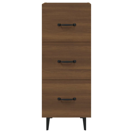 Dressoir 34,5x34x90 cm bewerkt hout bruin eikenkleur - AllerleiShop