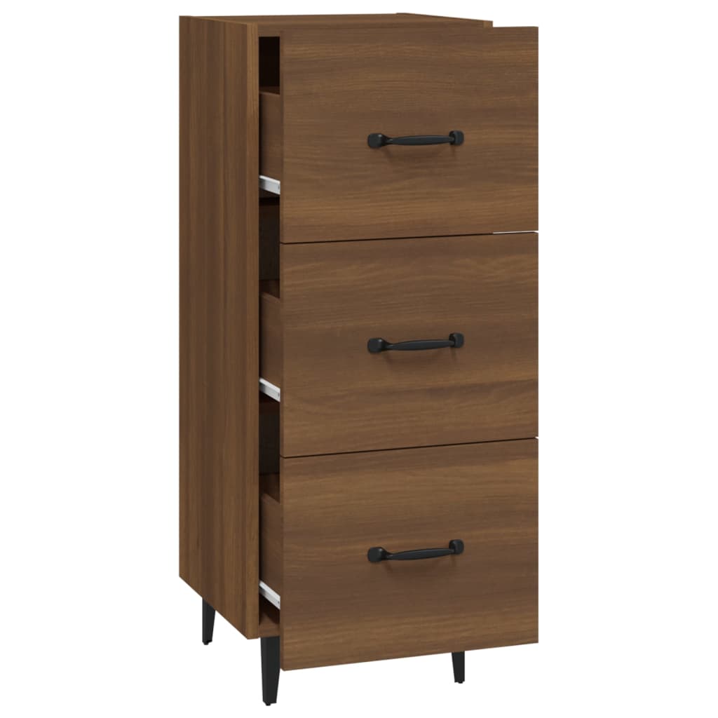 Dressoir 34,5x34x90 cm bewerkt hout bruin eikenkleur - AllerleiShop