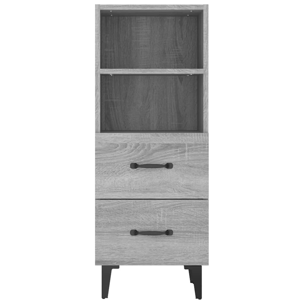 Dressoir 34,5x34x90 cm bewerkt hout grijs sonoma eikenkleurig - AllerleiShop